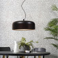 Suspension design circulaire en métal noir|Suspensions|Lampe Avenue