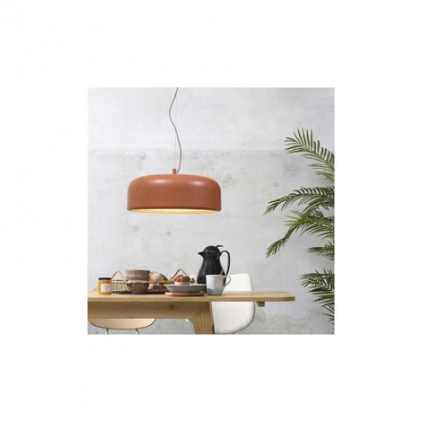Suspension design circulaire en métal terracotta|Suspensions|Lampe Avenue