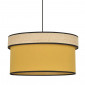 Suspension raphia et jaune moutarde|Suspensions|Lampe Avenue