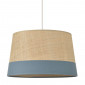 Suspension raphia et coton bleu gris|Suspensions|Lampe Avenue