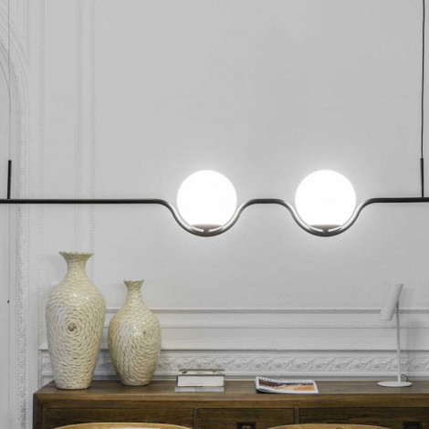Suspension art deco métal noir|Suspensions|Lampe Avenue