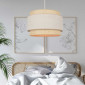 Suspension raphia et coton beige sable|Suspensions|Lampe Avenue