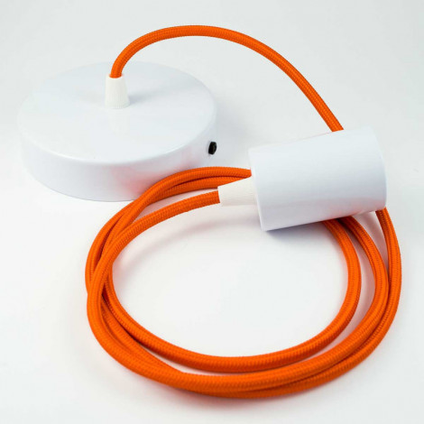Suspension cordon orange textile|Suspensions|Lampe Avenue Suspension cordon orange textile|Suspensions|Lampe Avenue