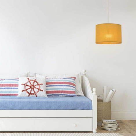 Suspension abat-jour en tissu moutarde (plusieurs dimensions)|Suspensions|Lampe Avenue Suspension abat-jour en tissu moutarde (plusieurs dimensions)|Suspensions|Lampe Avenue