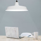 Grande suspension industrielle blanc satiné - Made In France|Suspensions|Lampe Avenue Grande suspension industrielle blanc satiné - Made In France|Suspensions|Lampe Avenue