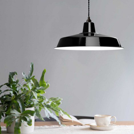 Suspension atelier noir brillant - Made In France|Suspensions|Lampe Avenue Suspension atelier noir brillant - Made In France|Suspensions|Lampe Avenue