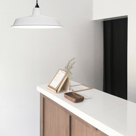 Suspension atelier blanc satiné - Made In France|Suspensions|Lampe Avenue Suspension atelier blanc satiné - Made In France|Suspensions|Lampe Avenue