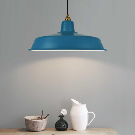 Très grande suspension industrielle bleue|Suspensions|Lampe Avenue