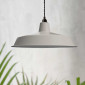 Grande suspension industrielle beige satiné - Made In France|Suspensions|Lampe Avenue Grande suspension industrielle beige satiné - Made In France|Suspensions|Lampe Avenue