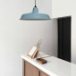Grande suspension industrielle bleu pastel satiné - Made In France|Suspensions|Lampe Avenue