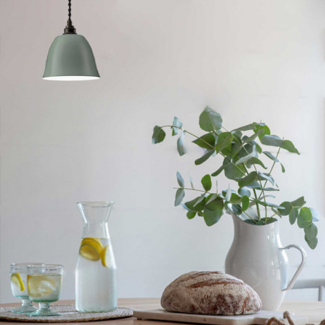 Suspension industrielle cloche kaki - Made In France|Suspensions|Lampe Avenue Suspension industrielle cloche kaki - Made In France|Suspensions|Lampe Avenue