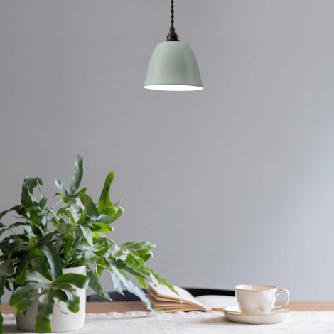 Suspension industrielle cloche vert d'eau - Made In France|Suspensions|Lampe Avenue Suspension industrielle cloche vert d'eau - Made In France|Suspensions|Lampe Avenue