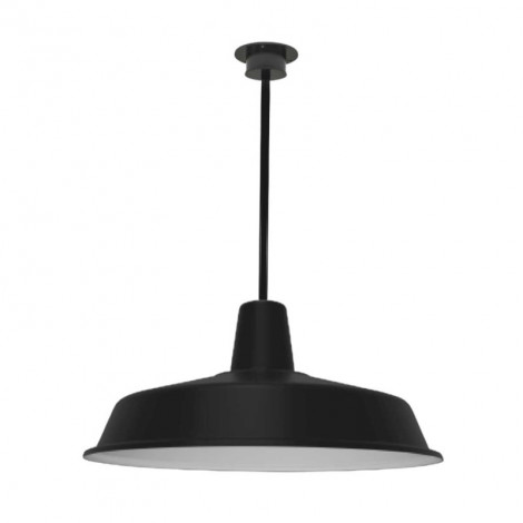 Grande suspension noire tube droit - Made In France|Suspensions|Lampe Avenue