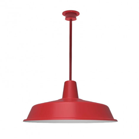 Grande suspension rouge tube droit - Made In France|Suspensions|Lampe Avenue