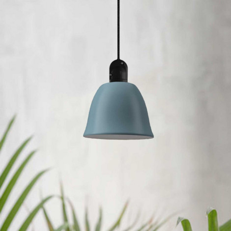 Suspension extérieure cloche bleu pastel|Suspensions|Lampe Avenue Suspension extérieure cloche bleu pastel|Suspensions|Lampe Avenue
