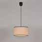 Suspension abat-jour en tissu blanc et liseré noir (plusieurs dimensions)|Suspensions|Lampe Avenue