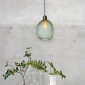 Suspension ovale en verre vert Venice|Suspensions|Lampe Avenue