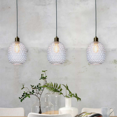Suspension ovale en verre transparent Venice|Suspensions|Lampe Avenue