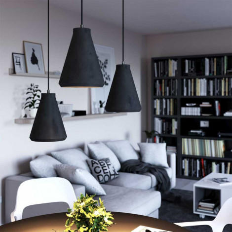 Suspension entonnoir ciment noir|Suspensions|Lampe Avenue Suspension entonnoir ciment noir|Suspensions|Lampe Avenue