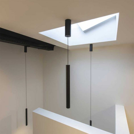 Suspension tube noir 45cm|Suspensions|Lampe Avenue
