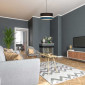 Suspension stripe bleu noir blanc|Suspensions|Lampe Avenue