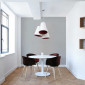Suspension trois abat-jour bordeaux et noisette|Suspensions|Lampe Avenue