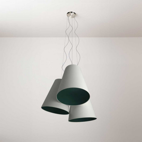 Suspension trois abat-jour pétrole et sable|Suspensions|Lampe Avenue