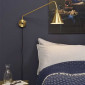 Grande applique design dorée avec interrupteur|Appliques murales|Lampe Avenue