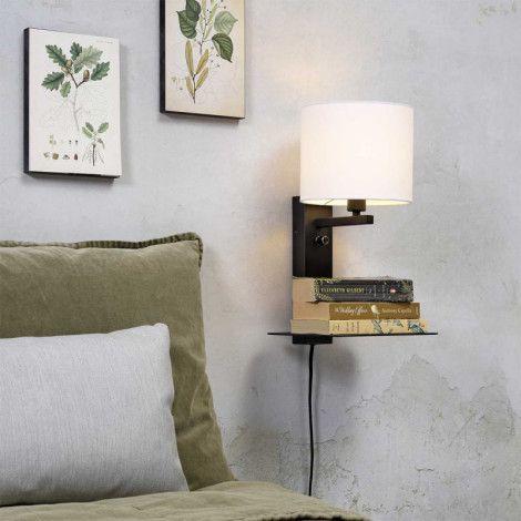 Applique murale étagère avec port USB|Appliques murales|Lampe Avenue