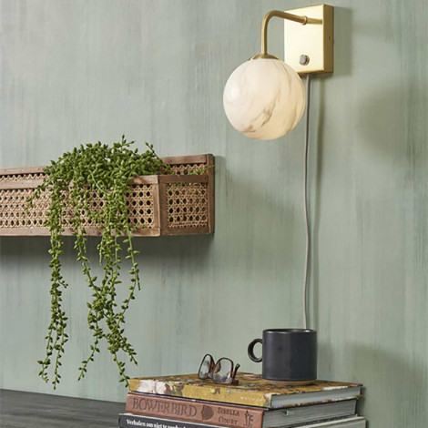 Applique murale globe en marbre|Appliques murales|Lampe Avenue