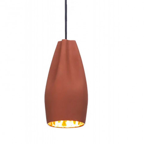 Suspension céramique terre cuite et or|Suspensions|Lampe Avenue Suspension céramique terre cuite et or|Suspensions|Lampe Avenue
