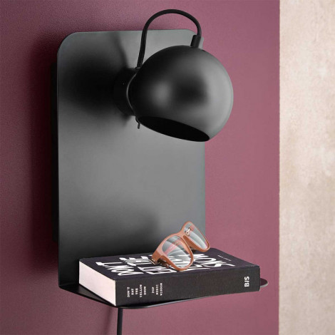 Applique murale tablette et lampe noire|Appliques murales|Lampe Avenue