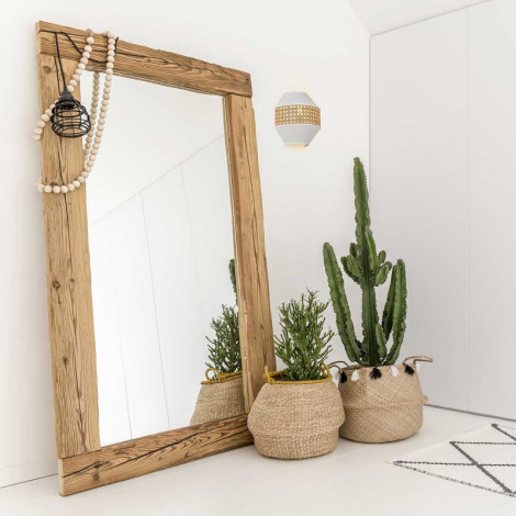 Applique murale coton blanc et cannage|Appliques murales|Lampe Avenue