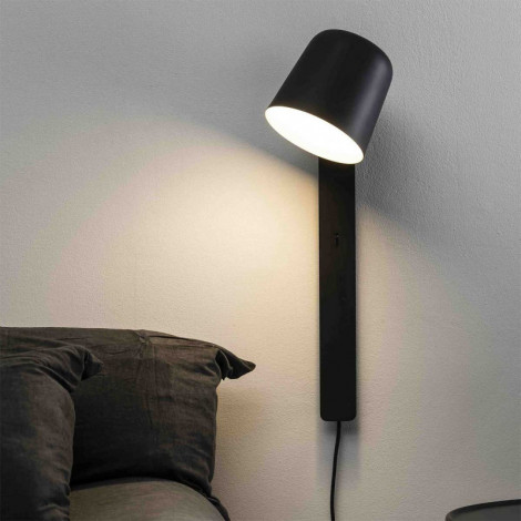 Lampe applique de designer en acier noir, avec faisceau orientable|Appliques murales|Lampe Avenue