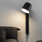 Lampe applique de designer en acier noir, avec faisceau orientable|Appliques murales|Lampe Avenue