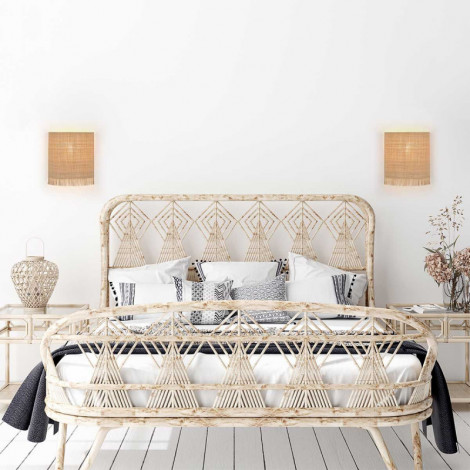 Applique demi lune raphia|Appliques murales|Lampe Avenue