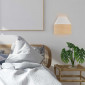 Applique bi-matière coton blanc et raphia|Appliques murales|Lampe Avenue