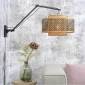 Applique murale en bambou tressé noir et naturel|Appliques murales|Lampe Avenue