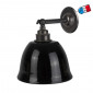 Petite applique rétro métal émaillé noir et blanc|Appliques murales|Lampe Avenue Petite applique rétro métal émaillé noir et blanc|Appliques murales|Lampe Avenue