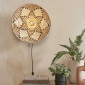 Applique murale blanche et naturelle en jonc de mer|Appliques murales|Lampe Avenue