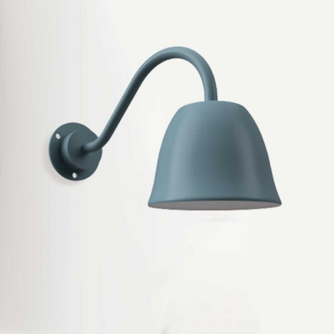 Applique murale col de cygne cloche bleu pastel - Made In France|Appliques murales|Lampe Avenue Applique murale col de cygne cloche bleu pastel - Made In France|Appliques murales|Lampe Avenue