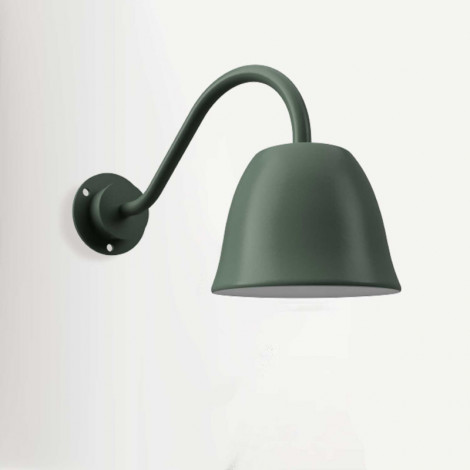 Applique murale col de cygne cloche kaki - Made In France|Appliques murales|Lampe Avenue Applique murale col de cygne cloche kaki - Made In France|Appliques murales|Lampe Avenue