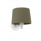Lampe applique murale blanche avec abat-jour plissé vert kaki|Appliques murales|Lampe Avenue