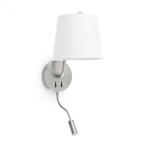 Applique de chevet nickel mat avec liseuse|Appliques murales|Lampe Avenue