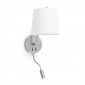Applique de chevet nickel mat avec liseuse|Appliques murales|Lampe Avenue