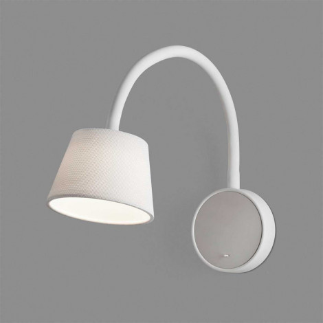 Applique de chevet abat-jour blanc sur flexible|Appliques murales|Lampe Avenue