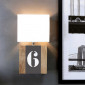Applique en chêne L34 taupe personnalisable|Appliques murales|Lampe Avenue