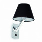 Applique murale chromée abat jour noir Faro|Appliques murales|Lampe Avenue Applique murale chromée abat jour noir Faro|Appliques murales|Lampe Avenue
