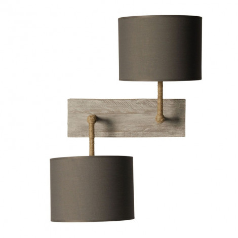applique double abat-jour gris|Appliques murales|Lampe Avenue