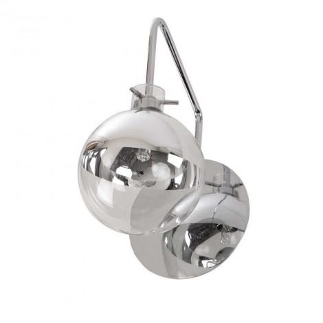 Applique boule argent en métal et verre soufflé|Appliques murales|Lampe Avenue Applique boule argent en métal et verre soufflé|Appliques murales|Lampe Avenue